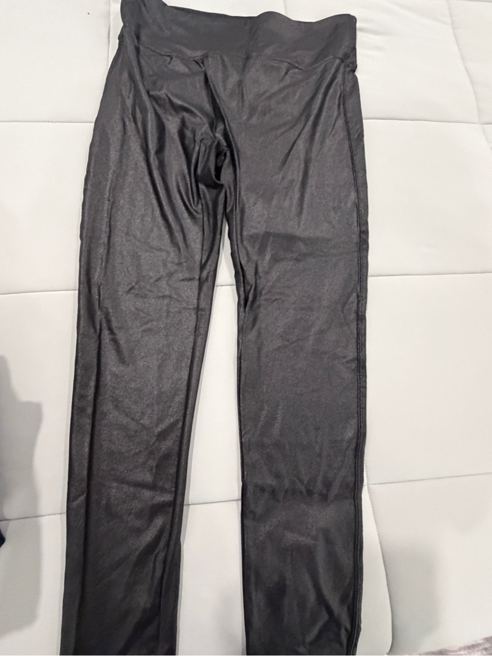 Retro Gong Faux Leather Leggings Women’s XL Black High Rise Stretch Pants